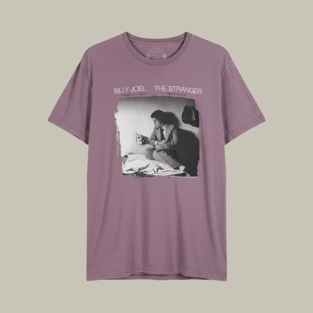 Lee Billy Joel The Stranger T-Shirt Womens M Purple Graphic Album Tee